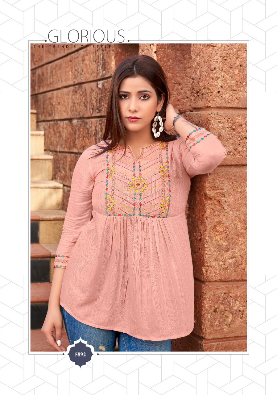 Yami Edge Fancy Ethnic Wear Rayon Wholesale Top Collection 